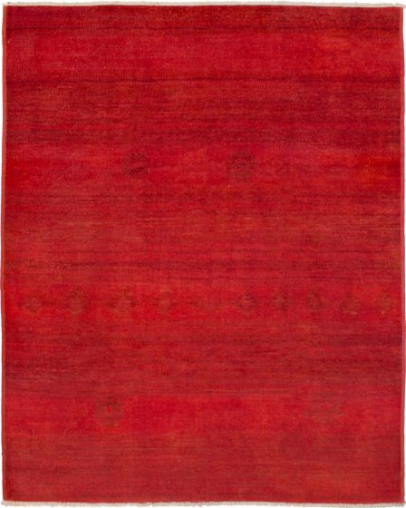 Indian Vibrance 8'2" x 10'3" Hand-knotted Wool Rug 