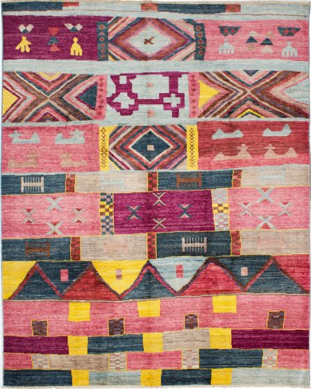 Indian Shalimar 9'6" x 11'11" Hand-knotted Wool Rug 