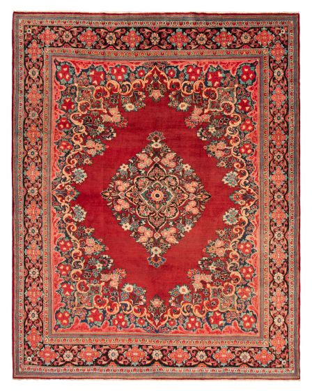 Persian Style 10'4" x 13'4" Hand-knotted Wool Rug 