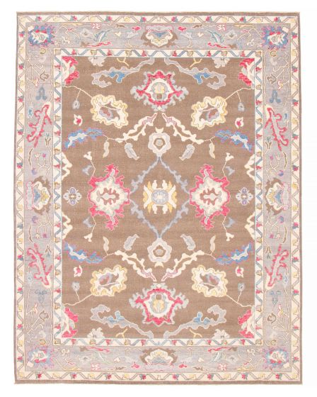 Pakistani Modern Oushak 9'1" x 12'3" Hand-knotted Wool Rug 