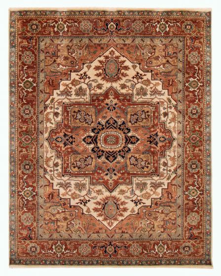 Indian Jules Sultane 7'8" x 9'8" Hand-knotted Wool Rug 