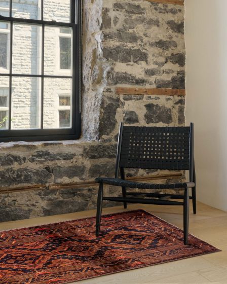 Tapis teimani 3'5" x 6'8" en laine