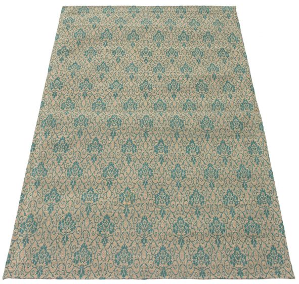 Indian Collage 4'9" x 6'9" Handmade Chenille Rug 