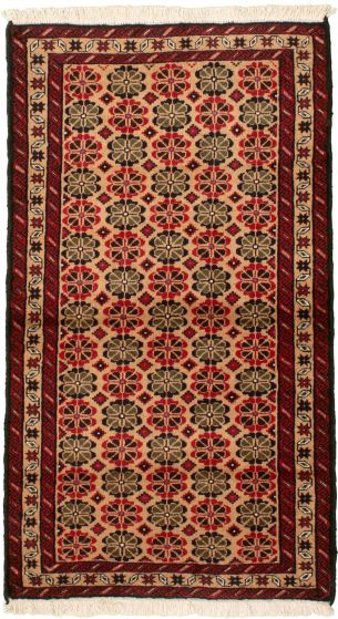 Afghan Rizbaft 3'3" x 5'11" Hand-knotted Wool Rug 