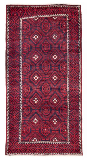 Afghan Royal Baluch 4'3" x 8'7" Hand-knotted Wool Rug 