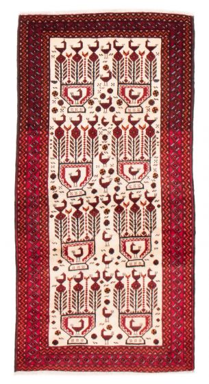 Afghan Royal Baluch 3'4" x 6'4" Hand-knotted Wool Rug 