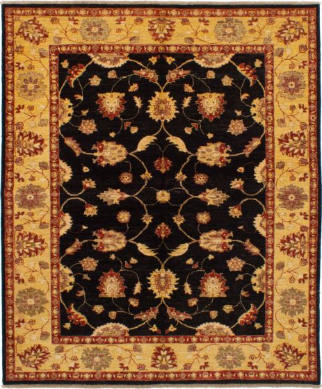 Afghan Chobi Finest 6'5" x 7'8" Hand-knotted Wool Rug 