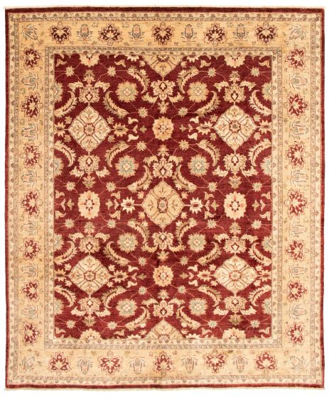 Afghan Chobi Finest 8'0" x 9'8" Hand-knotted Wool Rug 