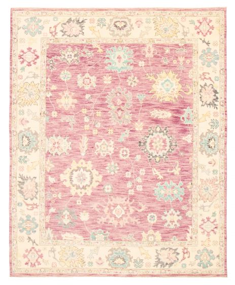 Pakistani Modern Oushak 8'3" x 10'2" Hand-knotted Wool Rug 