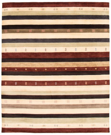 Indo Gabbeh 8'4" x 10'0" Hand Loomed Wool Rug 