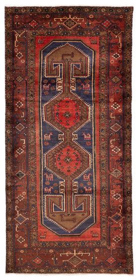 Persian Style 4'9" x 10'5" Hand-knotted Wool Rug 