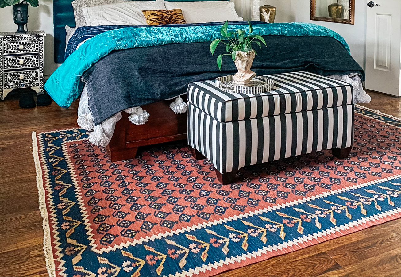 ECARPETGALLERY Turkish Ankara flatweave in bedroom